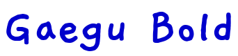 Gaegu Bold шрифт